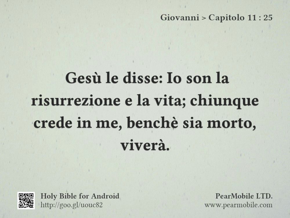 Giovanni, Capitolo 11:25